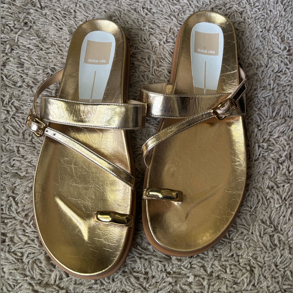 Dolce Vita Metallic Gold Sandals NWOT